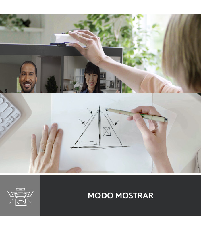 Webcam logitech brio 500 blanco crudo full hd -  usb tipo c