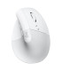 Mouse raton vertical logitech lift para mac 6 botones 4000 dpi wireless inalambrico blanco hueso