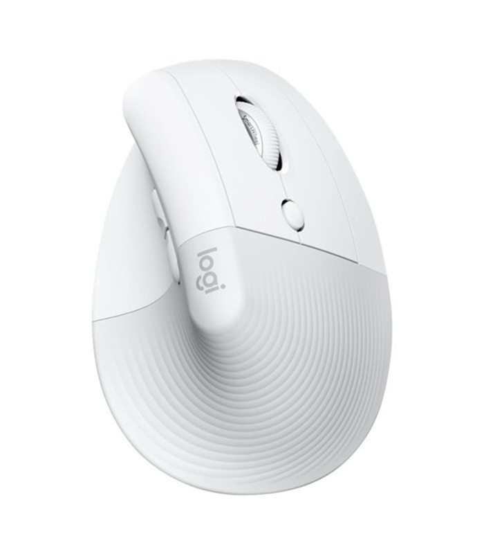 Mouse raton vertical logitech lift para mac 6 botones 4000 dpi wireless inalambrico blanco hueso