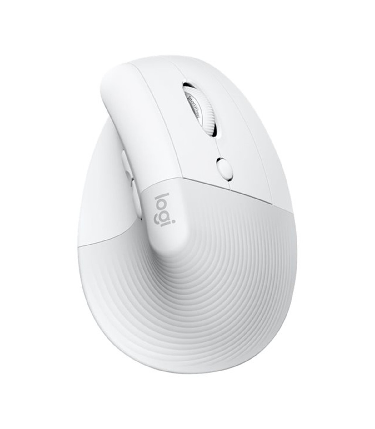 Mouse raton vertical logitech lift para mac 6 botones 4000 dpi wireless inalambrico blanco hueso