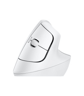 Mouse raton vertical logitech lift para mac 6 botones 4000 dpi wireless inalambrico blanco hueso