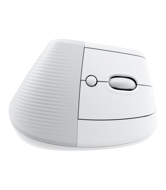Mouse raton vertical logitech lift para mac 6 botones 4000 dpi wireless inalambrico blanco hueso