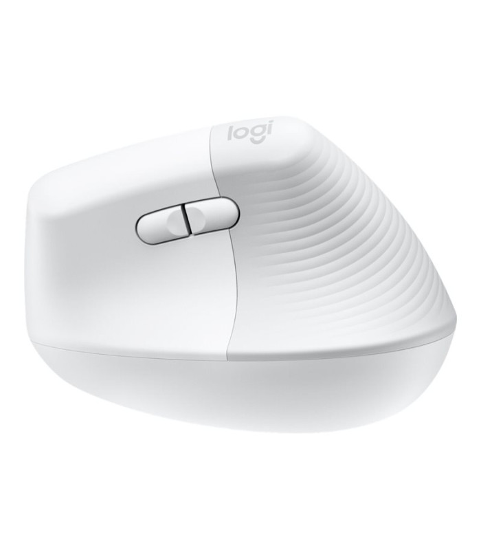 Mouse raton vertical logitech lift para mac 6 botones 4000 dpi wireless inalambrico blanco hueso
