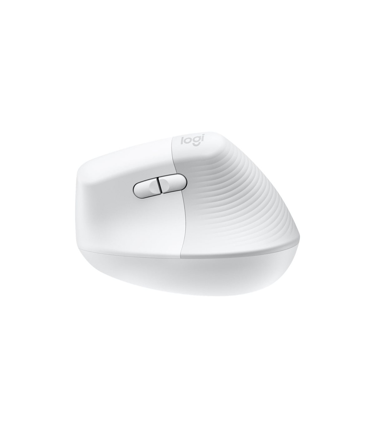 Mouse raton vertical logitech lift para mac 6 botones 4000 dpi wireless inalambrico blanco hueso