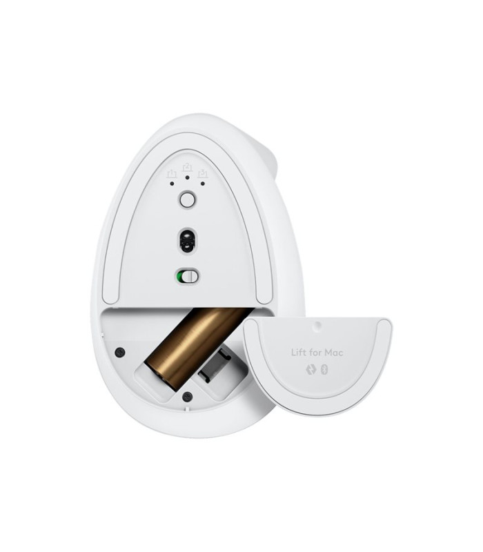 Mouse raton vertical logitech lift para mac 6 botones 4000 dpi wireless inalambrico blanco hueso