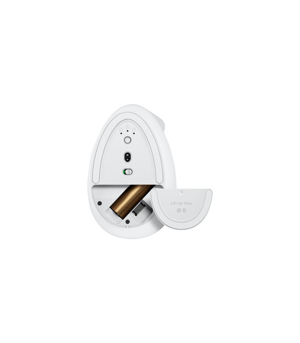 Mouse raton vertical logitech lift para mac 6 botones 4000 dpi wireless inalambrico blanco hueso