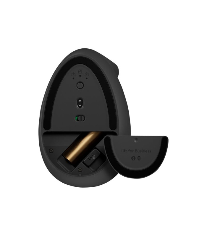 Mouse raton vertical logitech lift for business para zurdos 6 botones 4000 dpi wireless inalambrico grafito