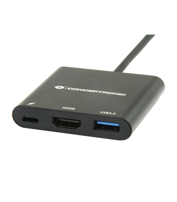 Adaptador conceptronic usb tipo c a hdmi - usb 3.0 - usb tipo c