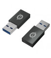 Kit adaptadores conceptronic usb 3.0 a usb tipo c macho - hembra 2 unidades