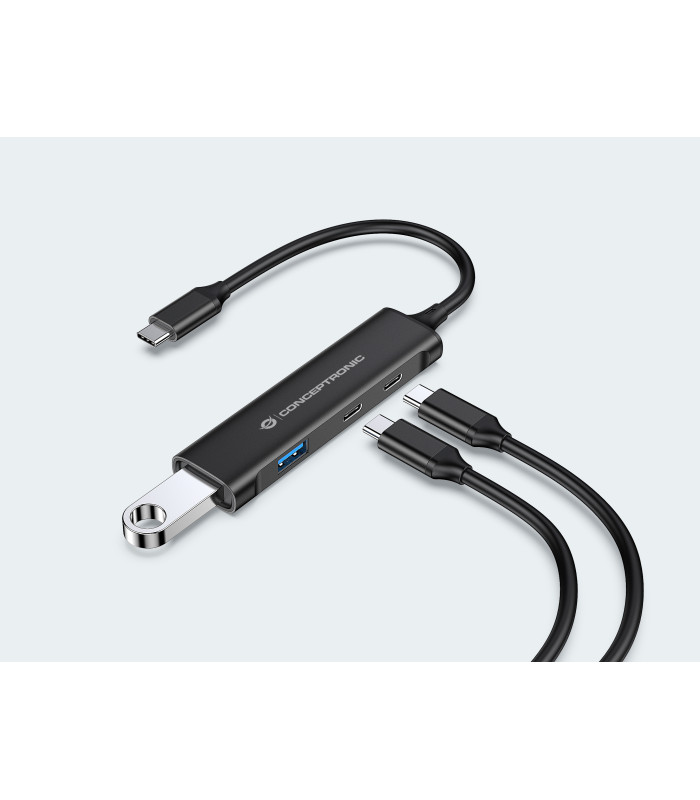 Hub usb tipo c conceptronic hubbies12b 4 puertos usb 3.2 2 puertos usb tipo c