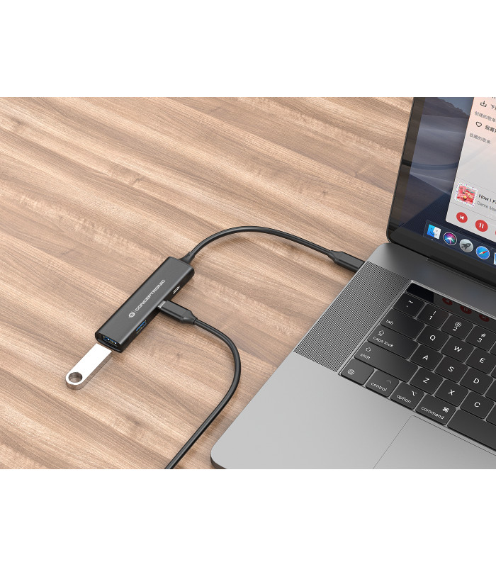 Hub usb tipo c conceptronic hubbies12b 4 puertos usb 3.2 2 puertos usb tipo c