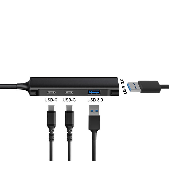 Hub usb tipo c conceptronic hubbies12b 4 puertos usb 3.2 2 puertos usb tipo c
