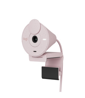 Webcam logitech brio 300 rosado full hd - usb tipo c