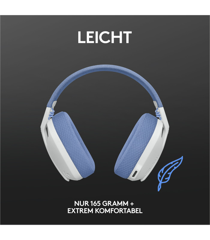 Auriculares con microfono logitech g435 gaming wireless inalambrico blanco