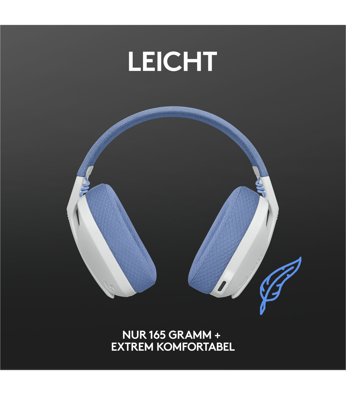 Auriculares con microfono logitech g435 gaming wireless inalambrico blanco
