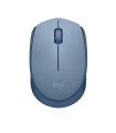 Mouse raton logitech m171 optico wireless inalambrico gris azulado