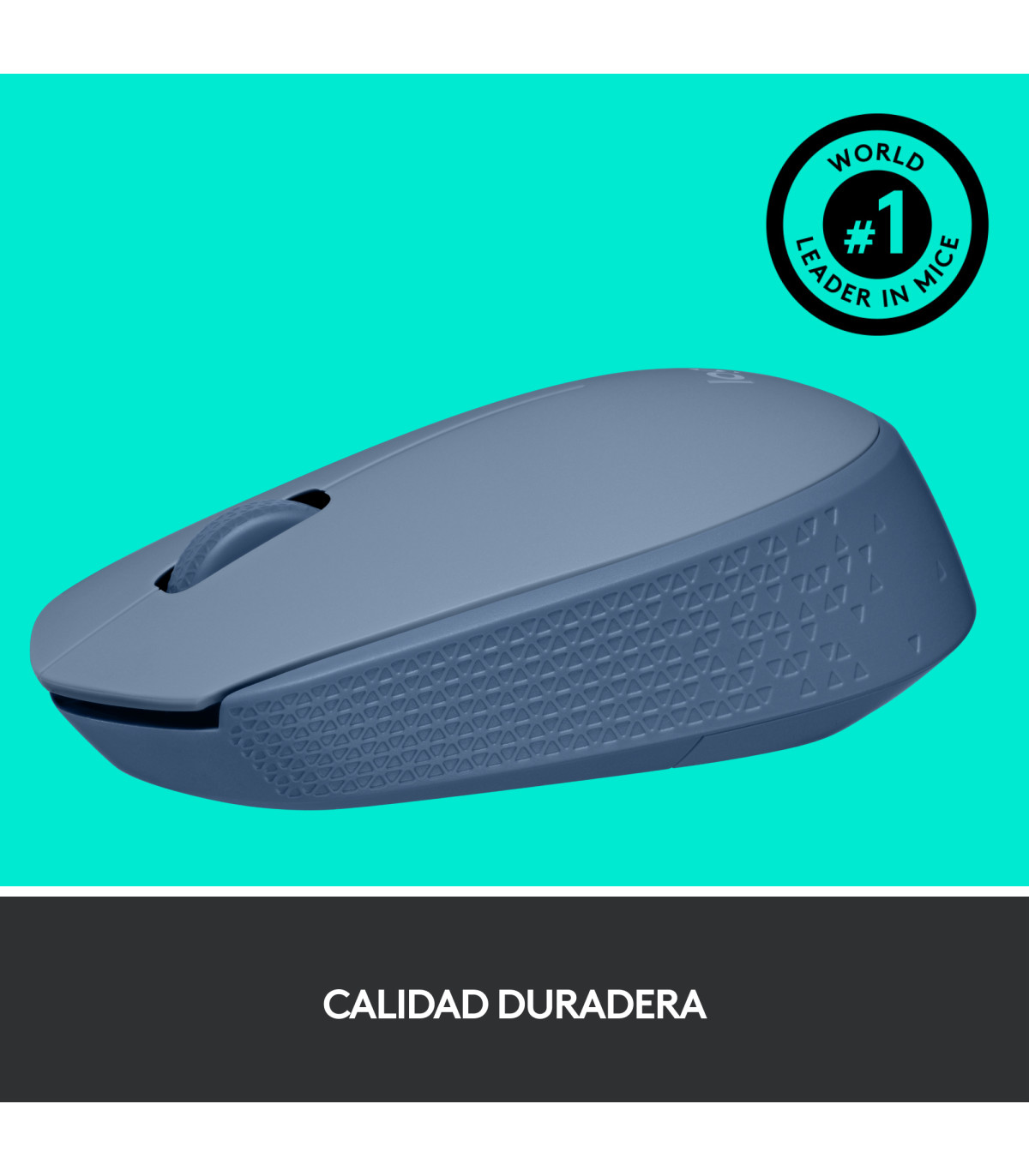 Mouse raton logitech m171 optico wireless inalambrico gris azulado