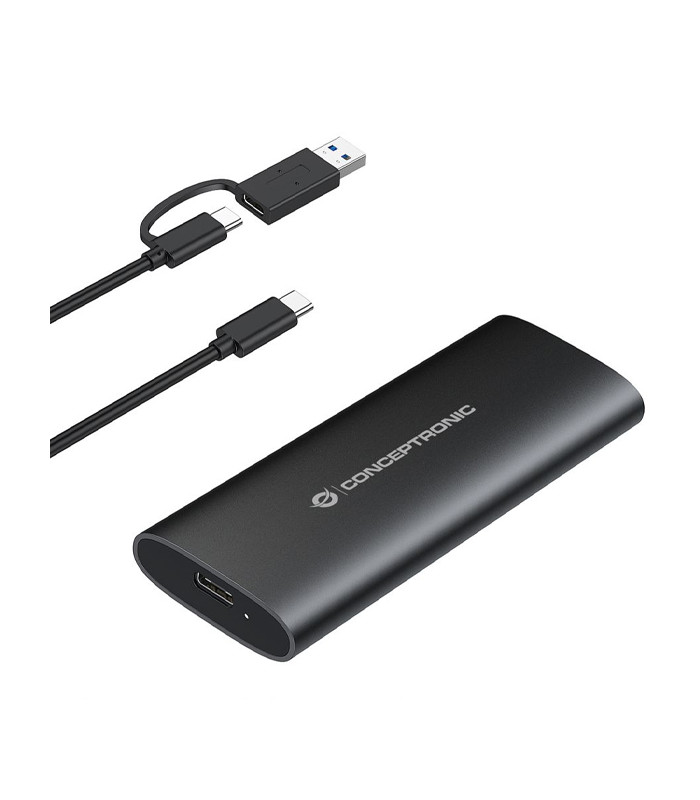 Caja externa conceptronic ssd m.2 para disco duro usb tipo c