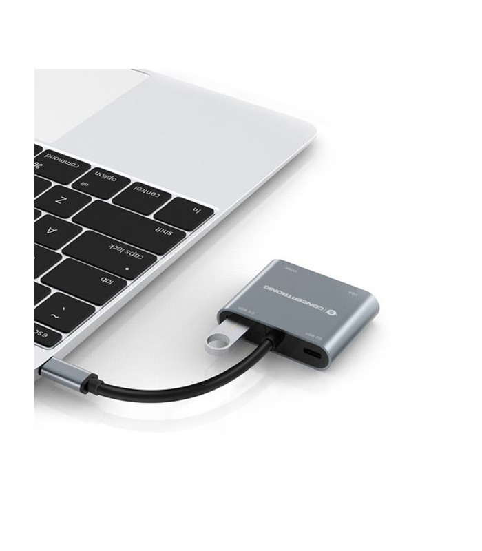 Hub usb tipo c conceptronic donn16g 1 x hdmi - 1 x vga - 1 x usb tipo c - 1 x usb 3.0