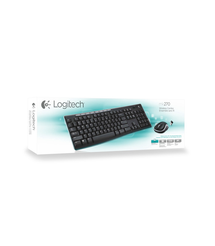 Teclado + mouse logitech mk270 inalambrico italiano