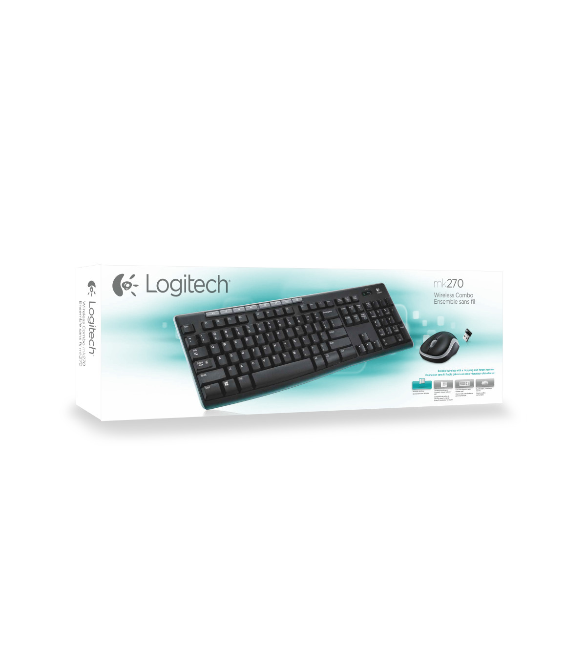 Teclado + mouse logitech mk270 inalambrico italiano