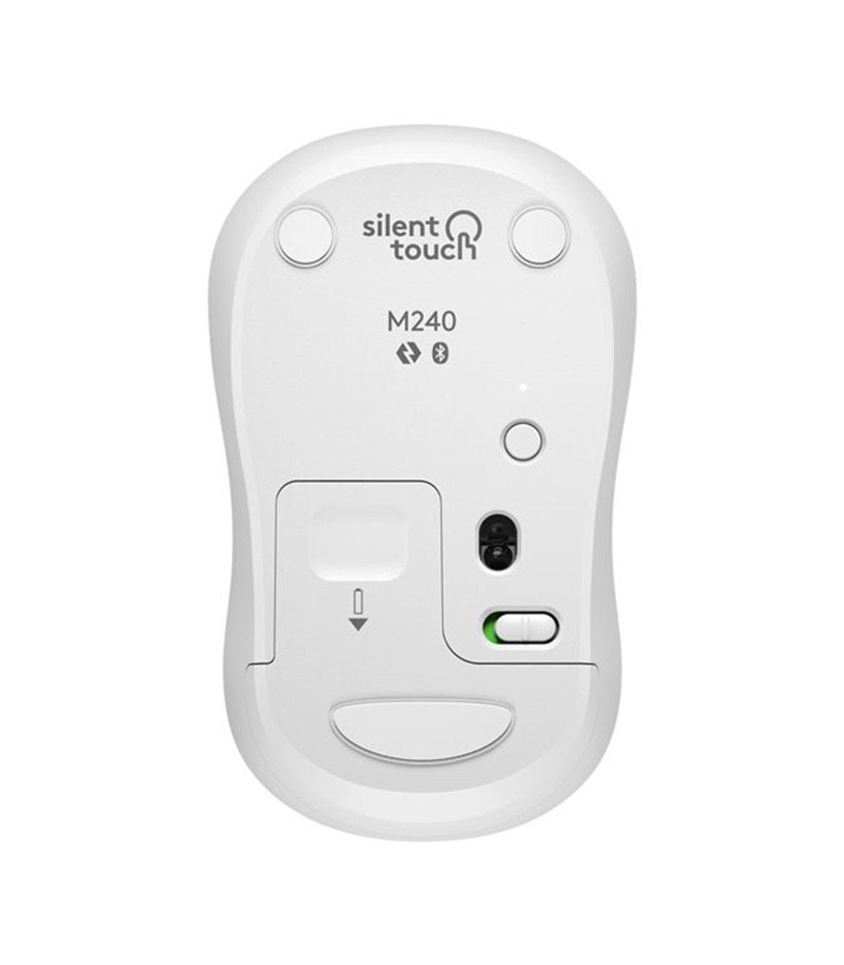 Mouse raton logitech m240 optico bluetooth silent blanco crudo