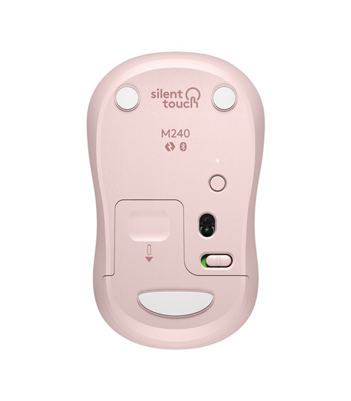 Mouse raton logitech m240 optico bluetooth silent rosado