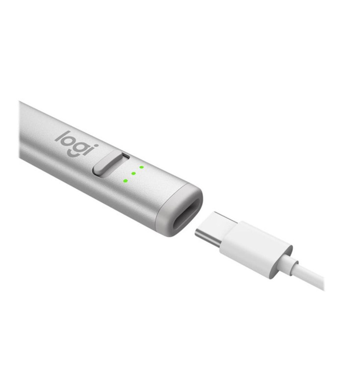 Lapiz digital logitech crayon silver usb - c para ipad - con tecnología apple pencil