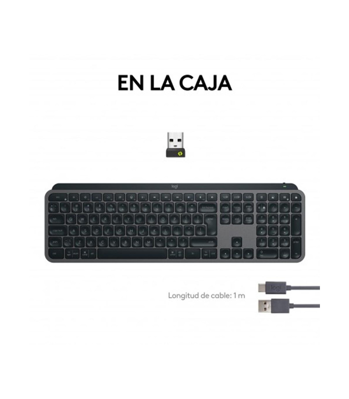 Teclado logitech mx keys s inalambrico grafito bateria
