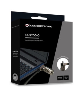 Cable seguridad para portatiles 1.8m conceptronic