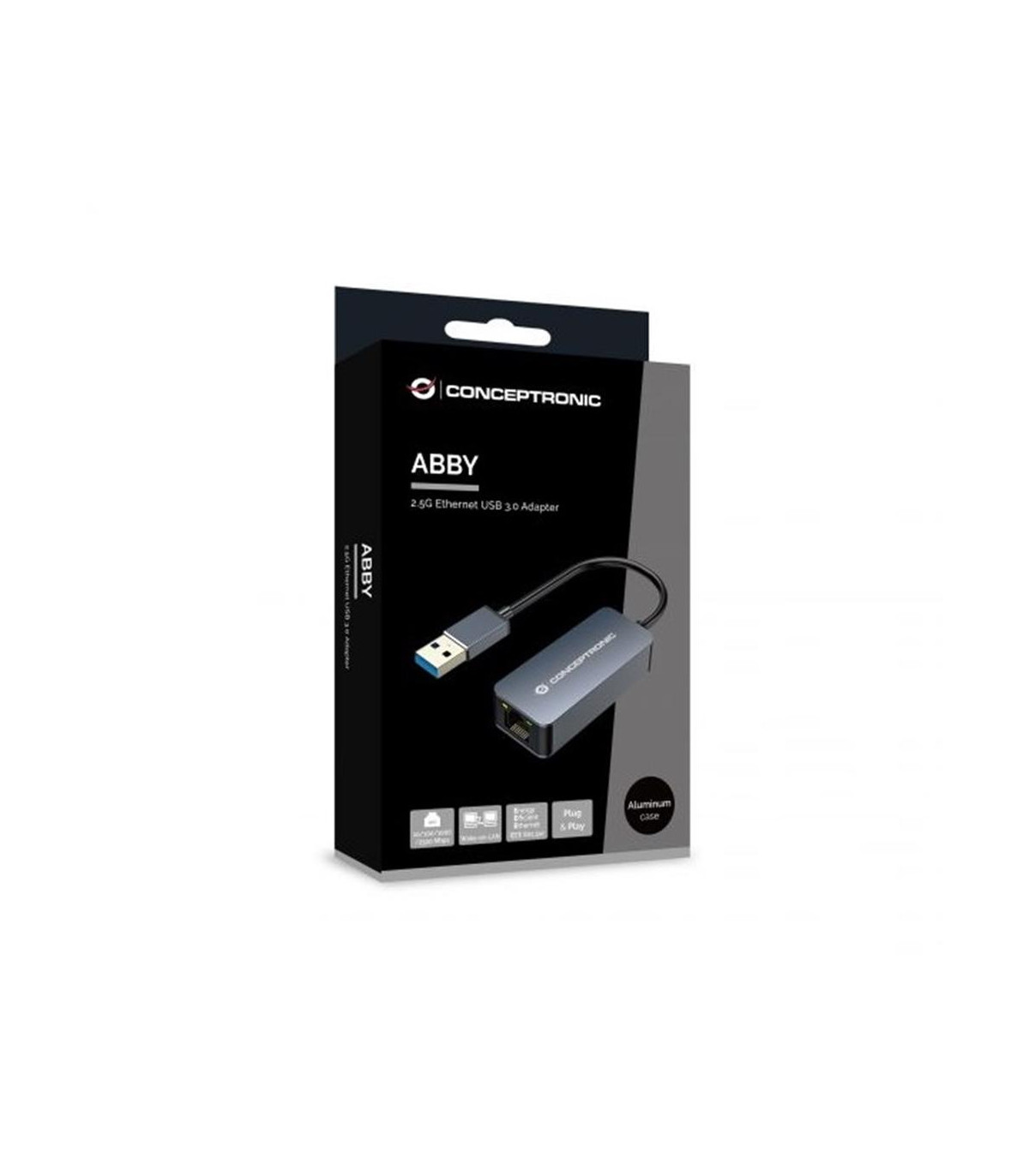 Adaptador usb 3.0 a rj45 conceptronic macho - hembra