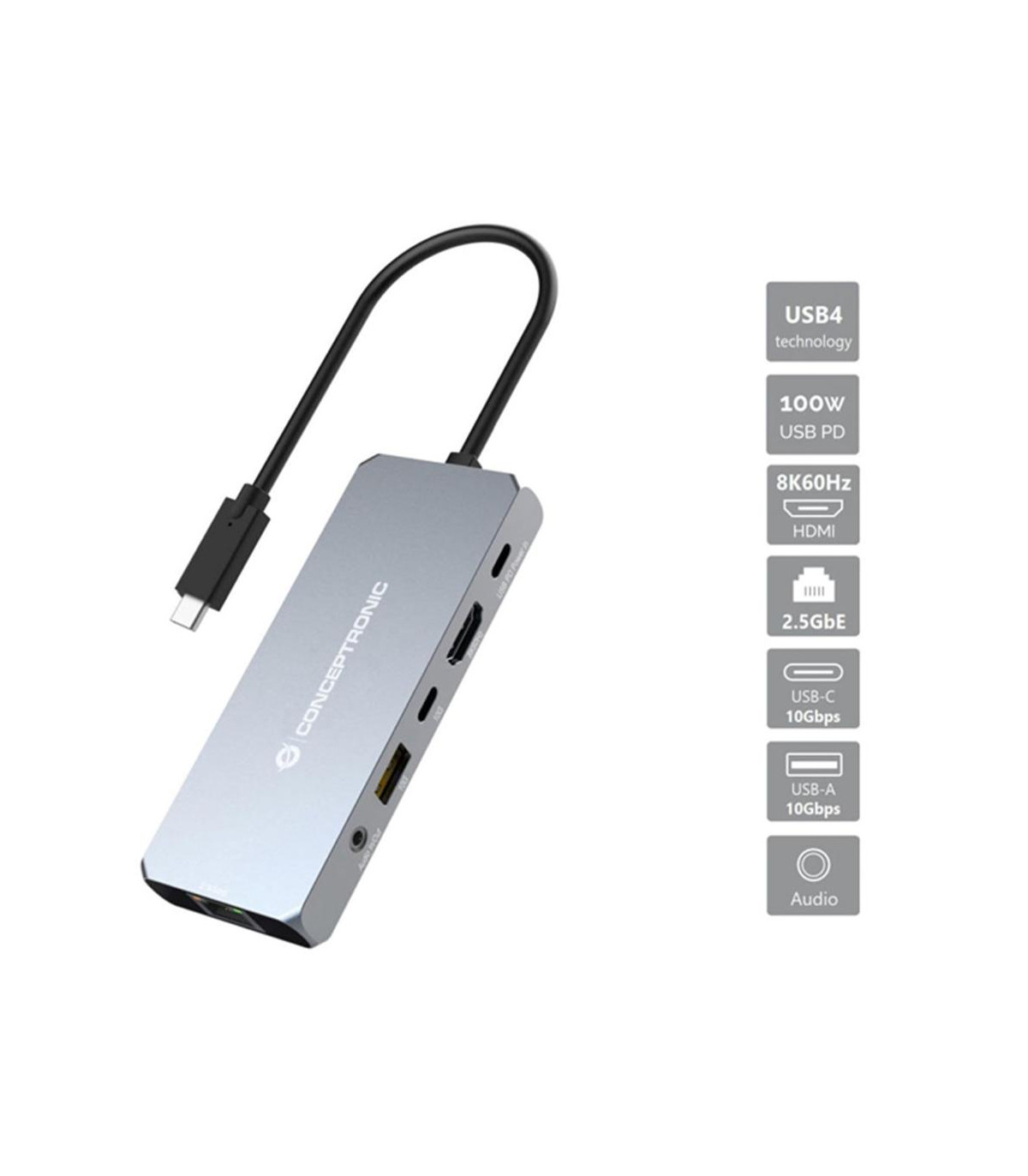 Docking station conceptronic usb tipo c 6 en 1