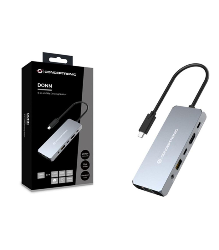 Docking station conceptronic usb tipo c 6 en 1