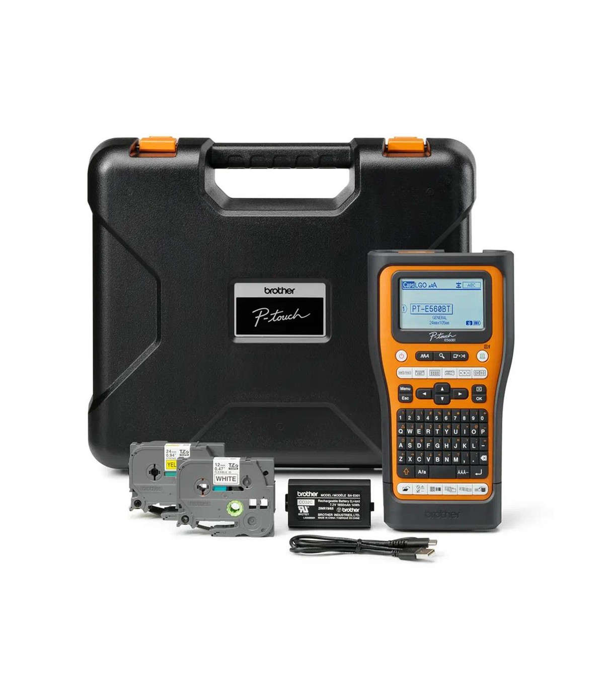 Rotuladora brother pt - e560btvp lcd -  3 lineas -  teclado qwerty -  corte automatico