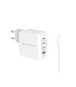 Cargador de pared conceptronic althea18w 100w + cable usb tipo c blanco