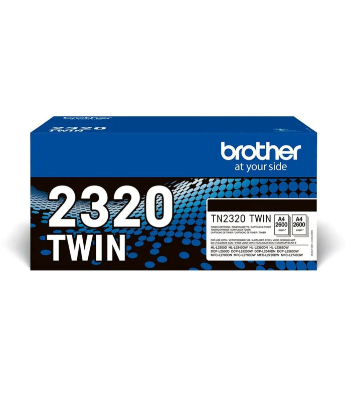 Pack toner brother tn2320twin negro 2uds