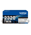 Pack toner brother tn2320twin negro 2uds