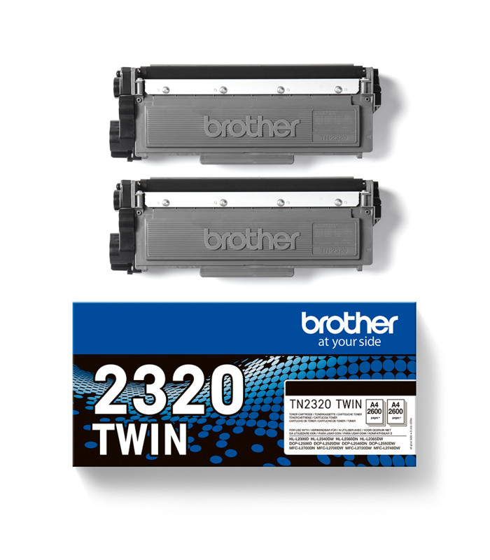 Pack toner brother tn2320twin negro 2uds