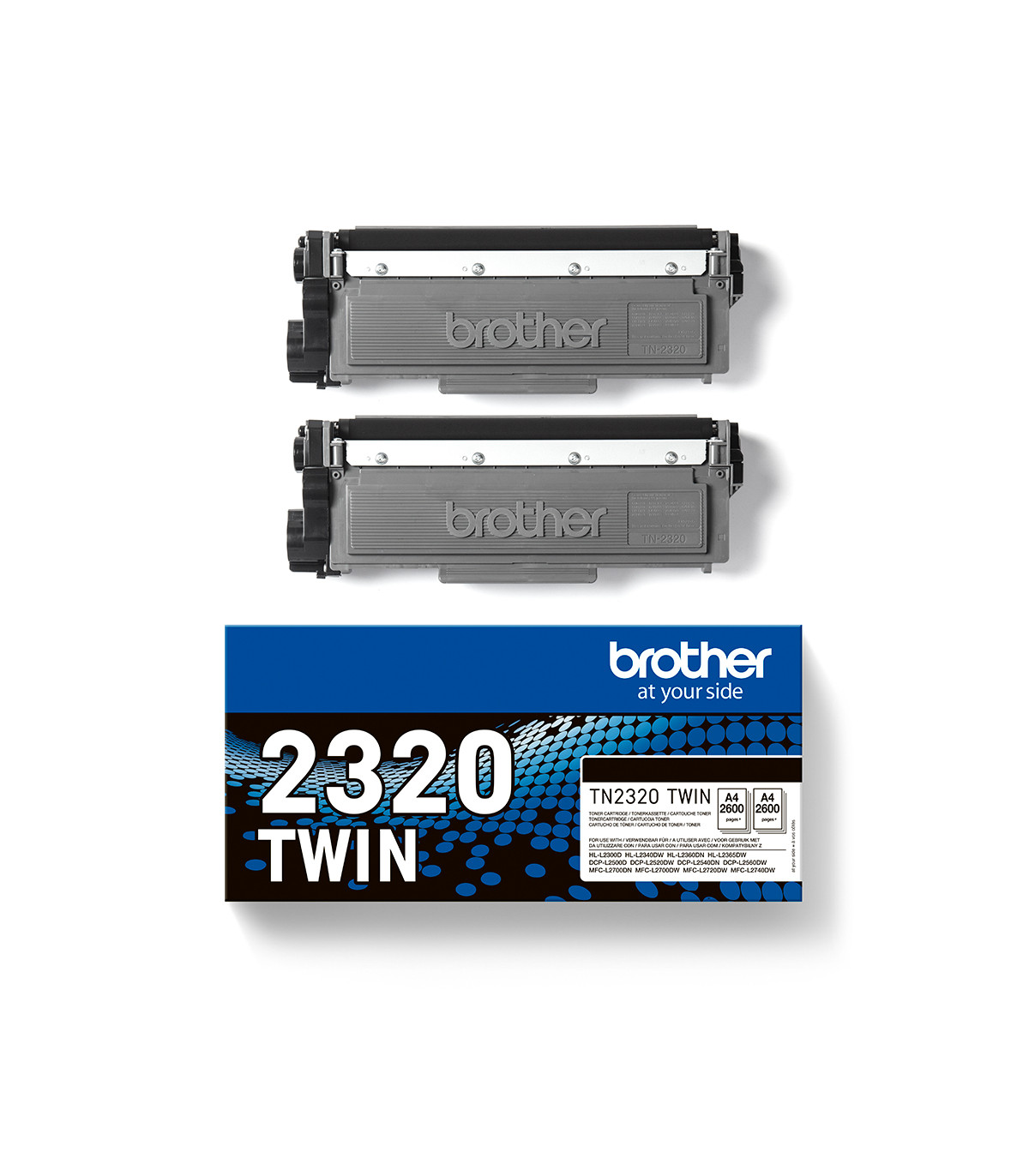 Pack toner brother tn2320twin negro 2uds