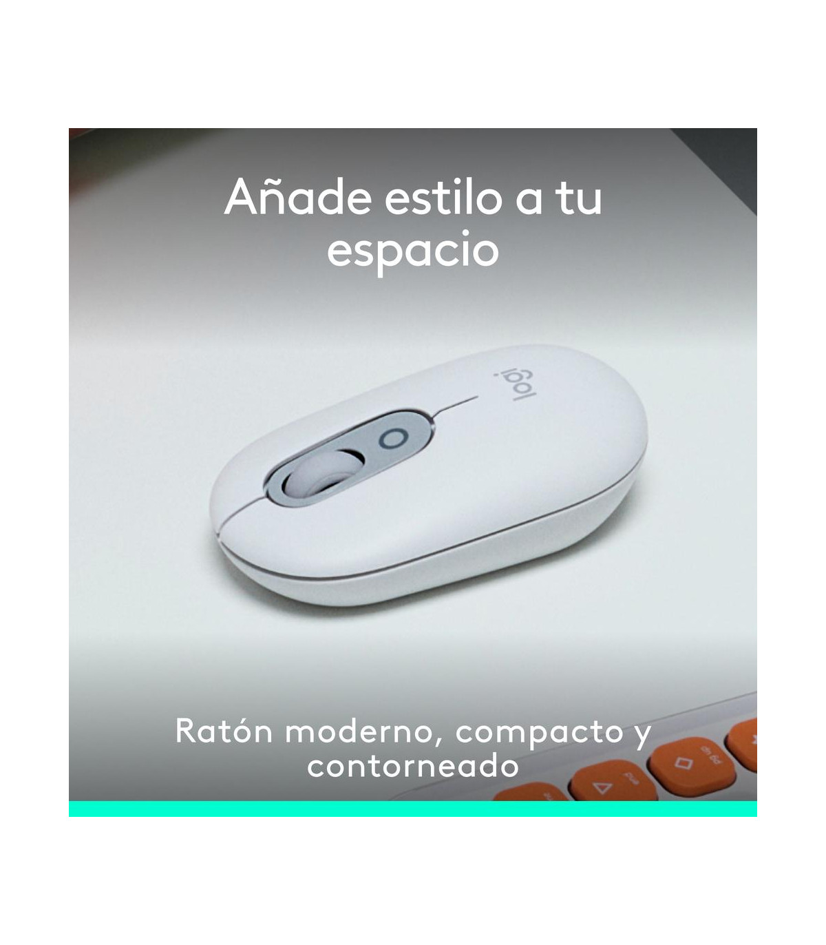 Raton inalambrico logitech pop mouse blanco