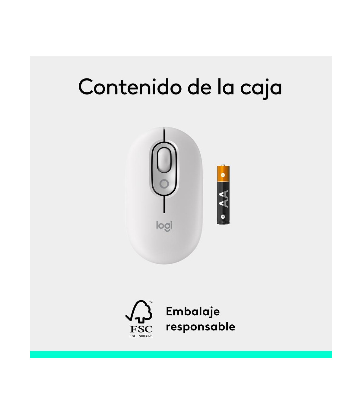 Raton inalambrico logitech pop mouse blanco