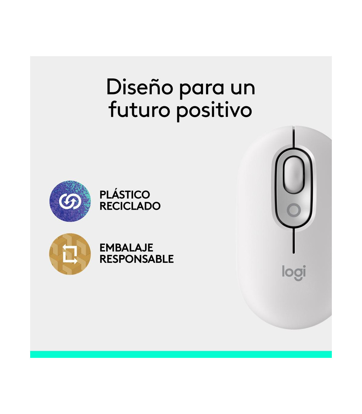 Raton inalambrico logitech pop mouse blanco