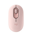 Raton inalambrico logitech pop mouse rosa