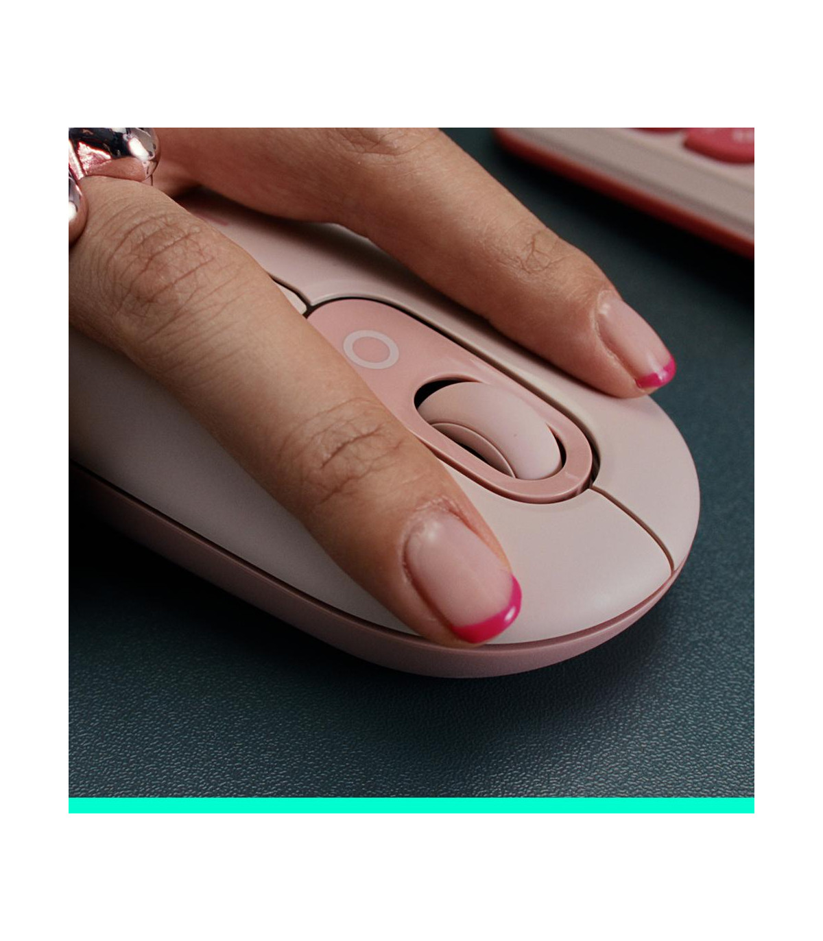 Raton inalambrico logitech pop mouse rosa