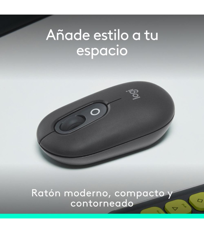 Raton inalambrico logitech pop mouse grafito