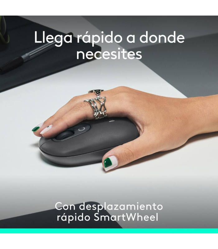 Raton inalambrico logitech pop mouse grafito