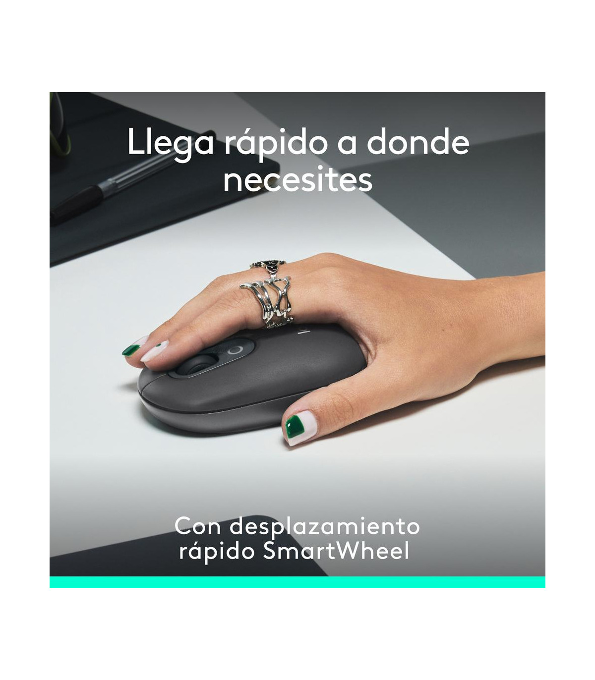 Raton inalambrico logitech pop mouse grafito