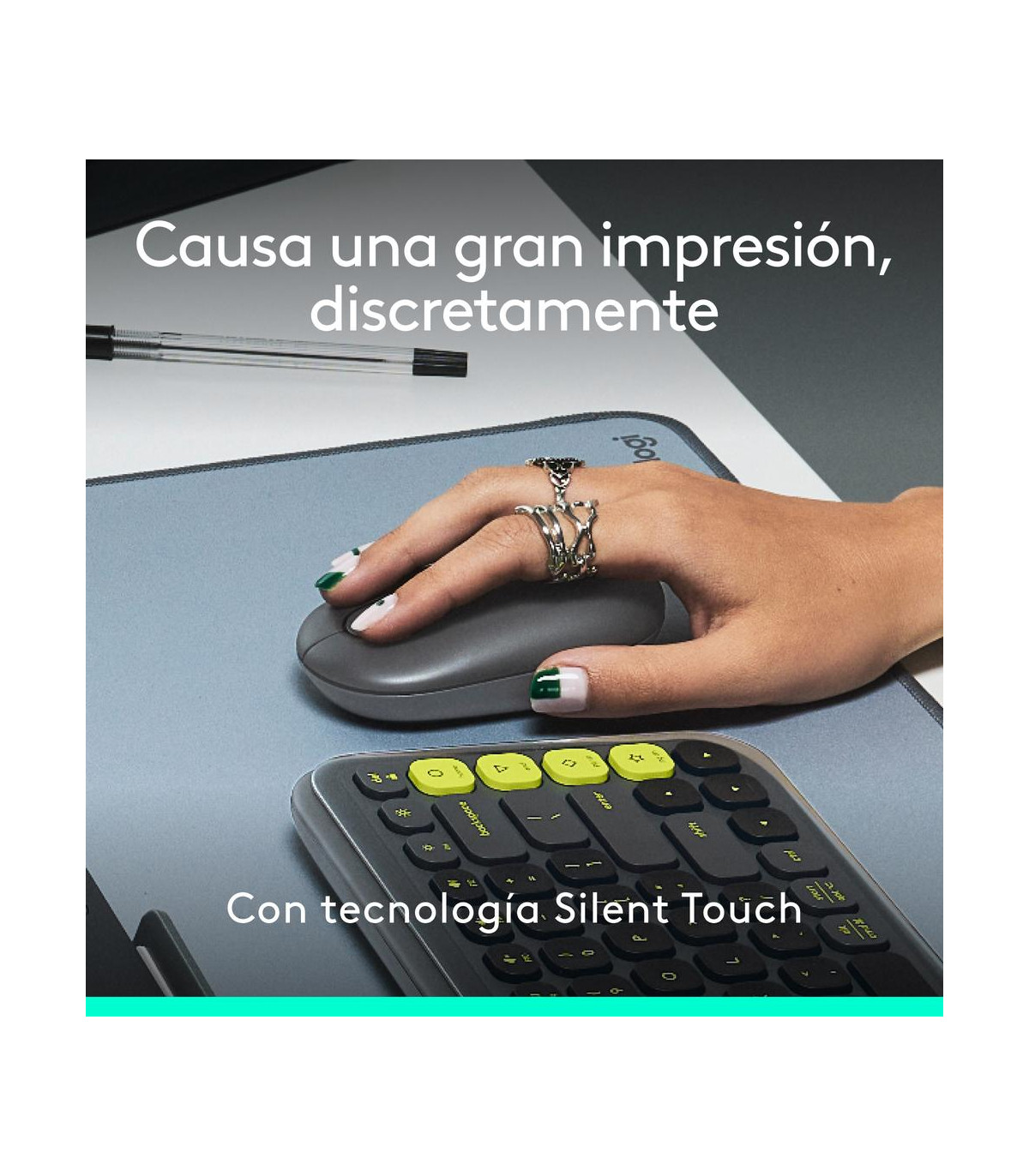 Raton inalambrico logitech pop mouse grafito