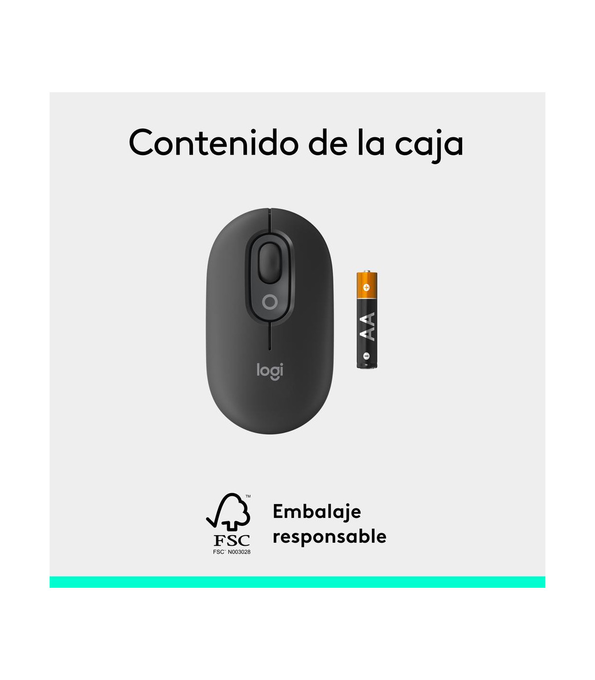 Raton inalambrico logitech pop mouse grafito