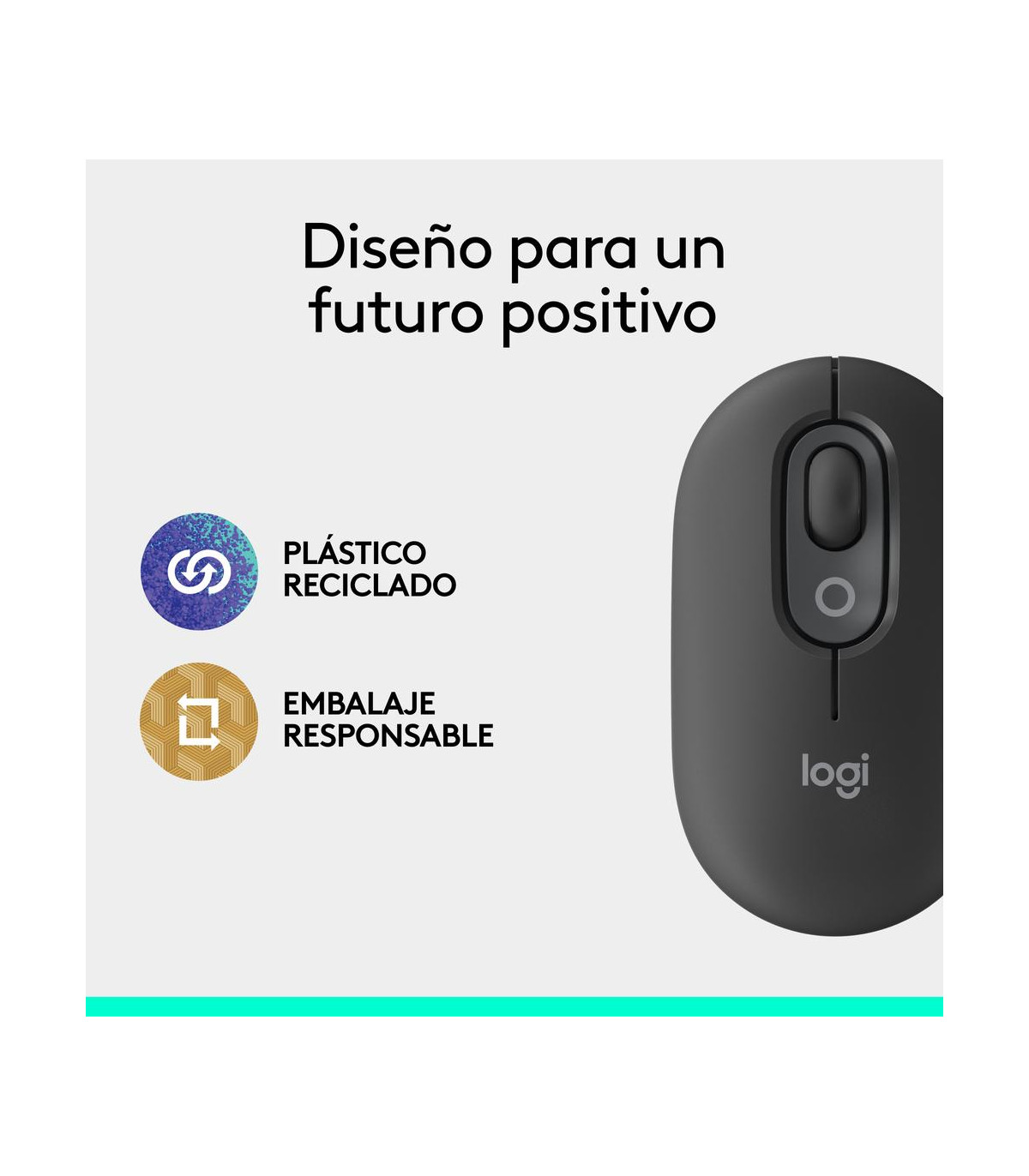 Raton inalambrico logitech pop mouse grafito